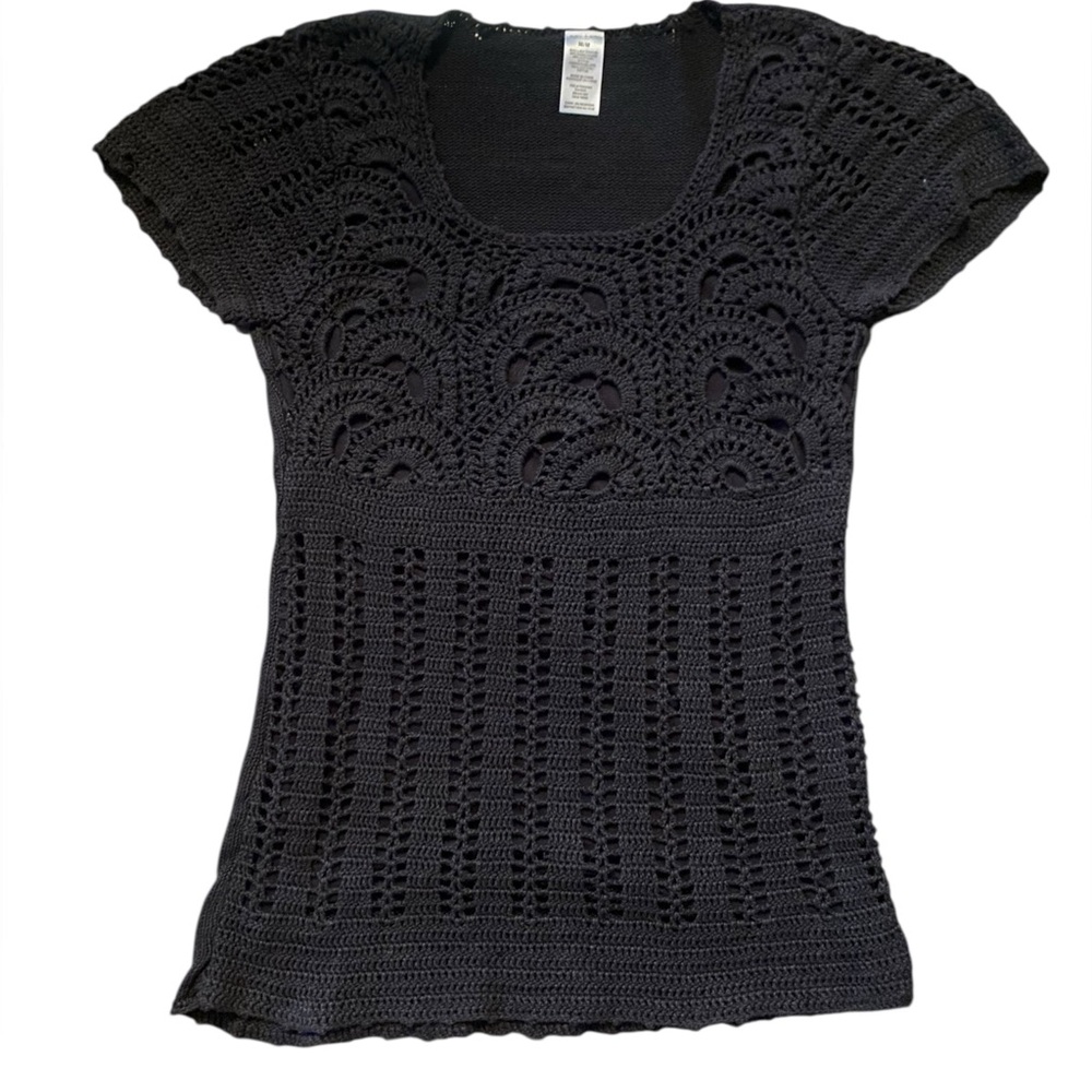 Crochet cotton Sweater Top with lining M